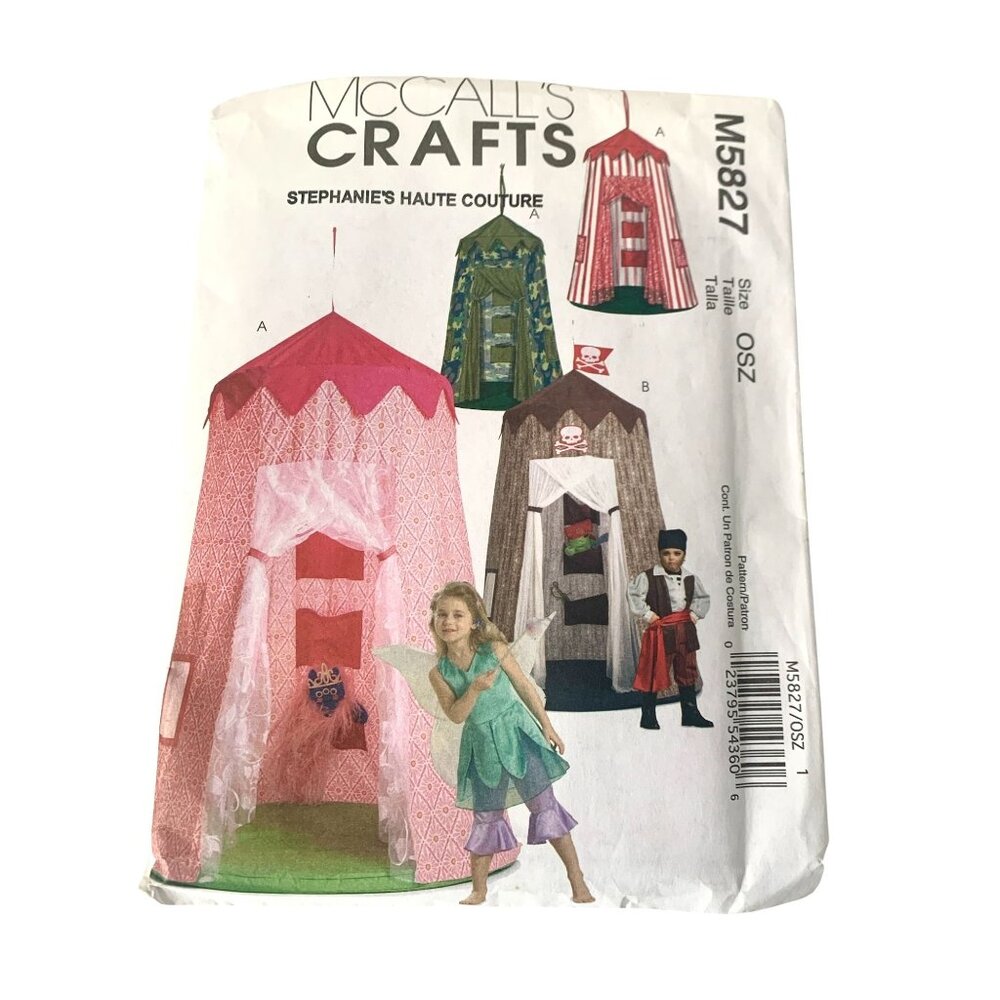 McCall's M5827 Pattern Children's Canopy Tent Princess Pirate